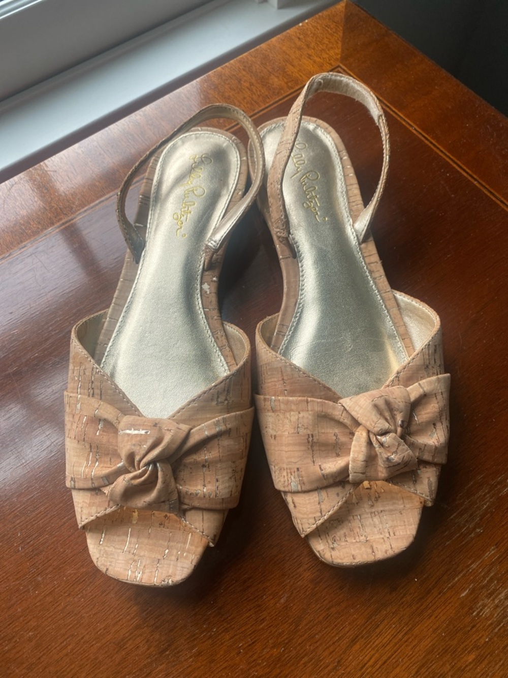Lily Pulitzer Cork Knot Slingback Sandals in Tan